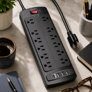 12-Outlet Surge Protector Power Strip with USB